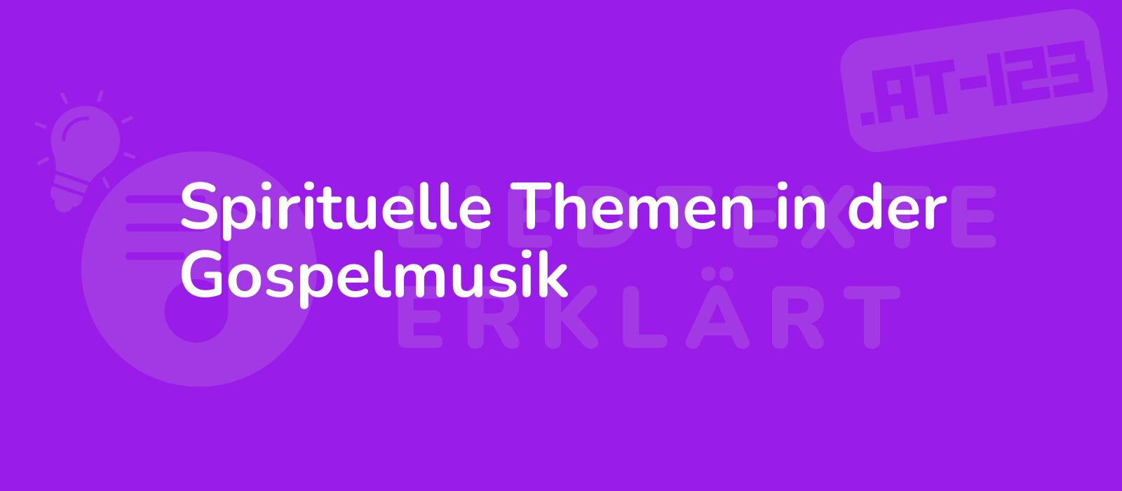 Spirituelle Themen in der Gospelmusik